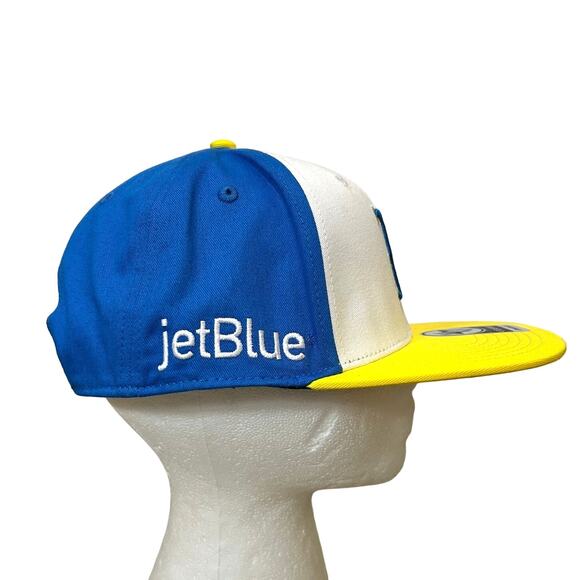 47 Brand Captain MLB Boston Red Sox JetBlue Flat Bill Cap NWT OSFA Blue Yellow - Picture 3 of 10